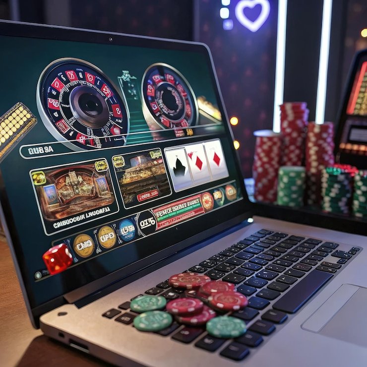 Antarmuka tombol aksi dalam Infinite Blackjack